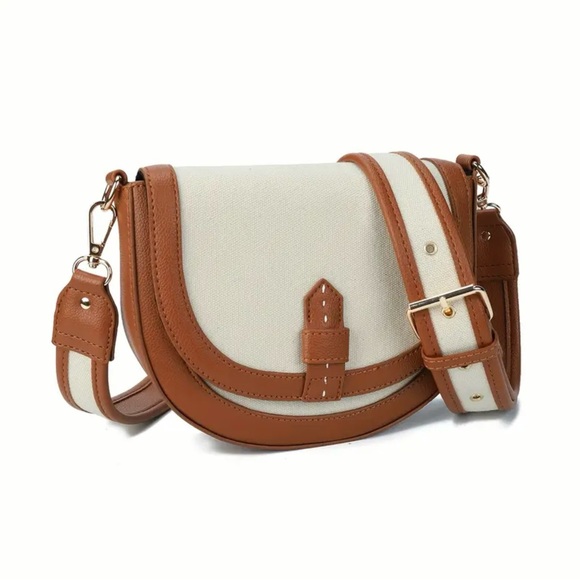 Handbags - Elegant Tan and Cream Women's Bag
